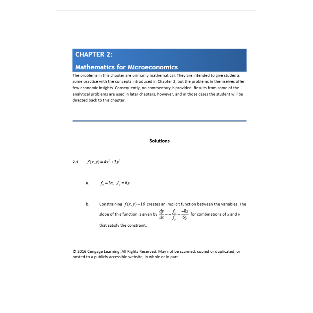 Solution Manual For Microeconomic Theory Basic Principles and Extensions 12th Edition By Nicholson