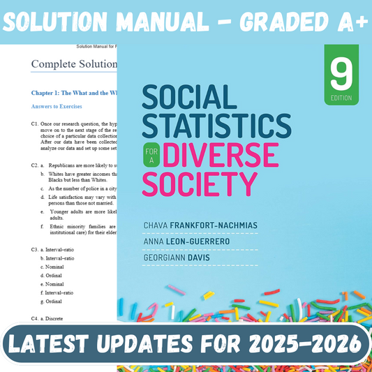 Social Statistics for a Diverse Society 9th Edition By Frankfort-Nachmias