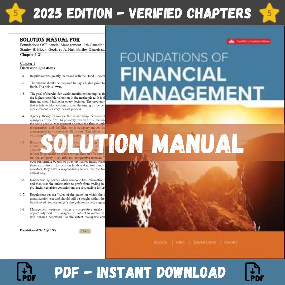 F:\New TB\New Solution\Manual Solution\Solution Manual for Foundations Of Financial Management 12th Canadian Edition (Short, 2021)