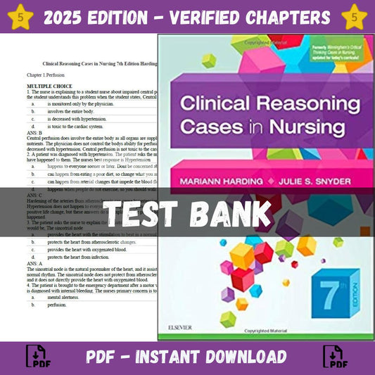 Test Bank Clinical Reasoning Cases in Nursing 7th Edition, (Mariann M. Harding, 2019)