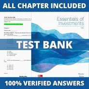 Test Bank for Essentials of Investments 12th Edition (Bodie, 2021)